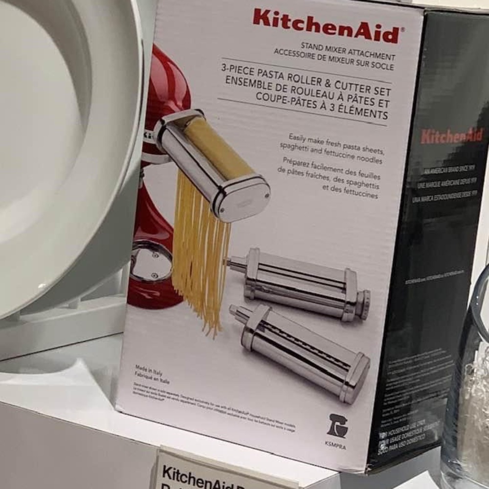 NEW KitchenAid 3-Piece Pasta Roller & Cutter Set Stand Mixer Attachment …